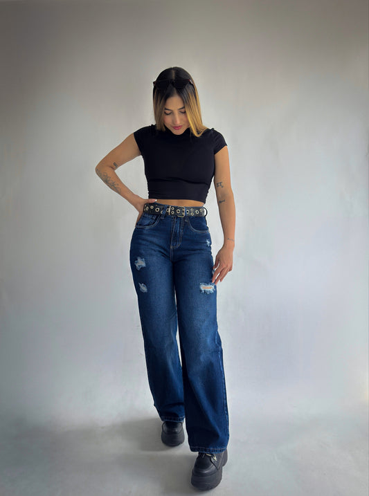 WIDE LEG RELAXED ÍNDIGO PROFUNDO