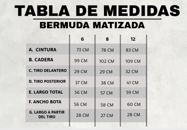 BERMUDA MATIZADA