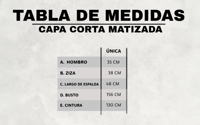 CAPA CORTA MATIZADA