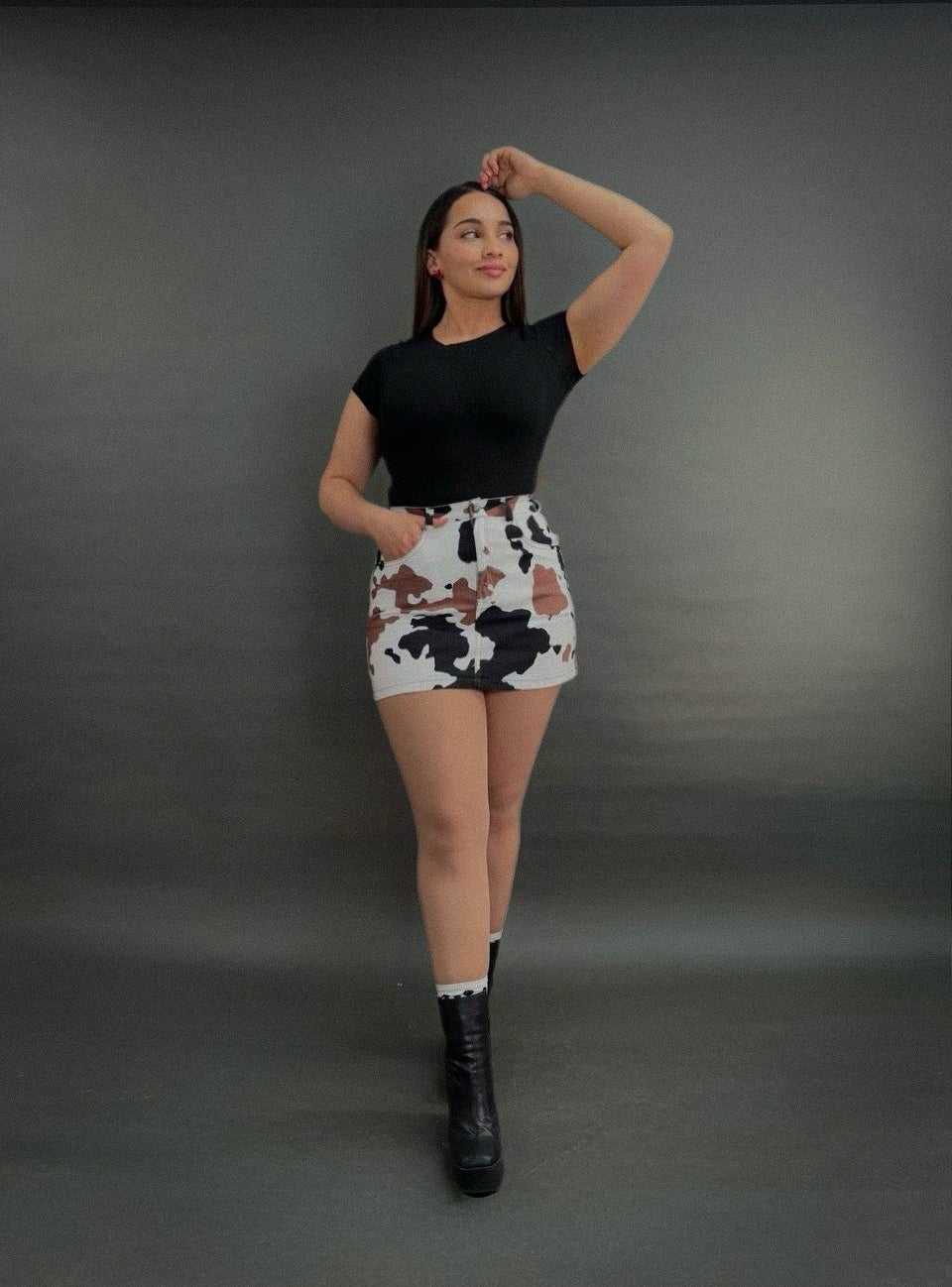MINIFALDA COW PRINT