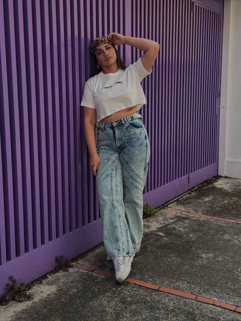 JEANS "ONDAS" - ÍNDIGO AZUL CLARO