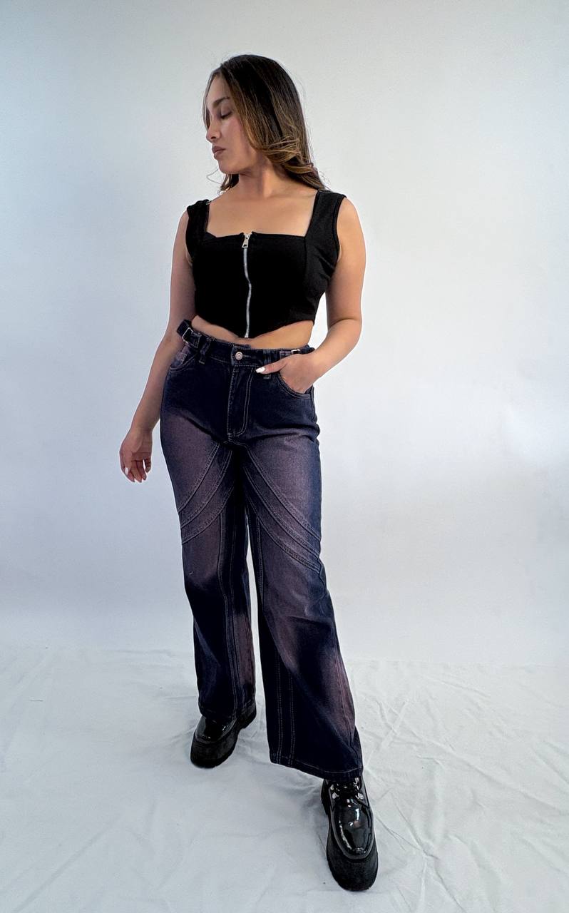 JEANS "ONDAS" - INDIGO MORADO PROFUNDO