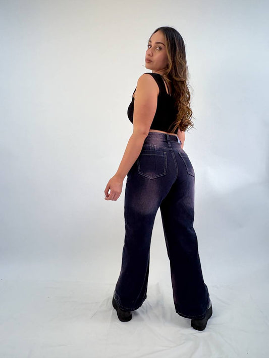 JEANS "ONDAS" - INDIGO MORADO PROFUNDO