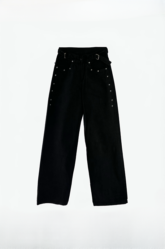 WIDE LEG NEGRO TACHES