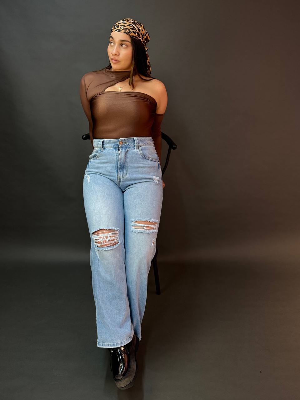 WIDE LEG RELAXED STONE
