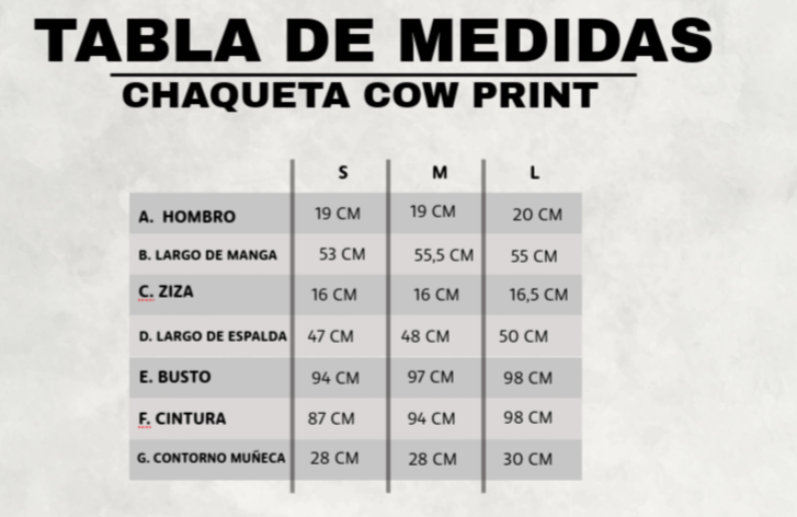 CHAQUETA COW PRINT