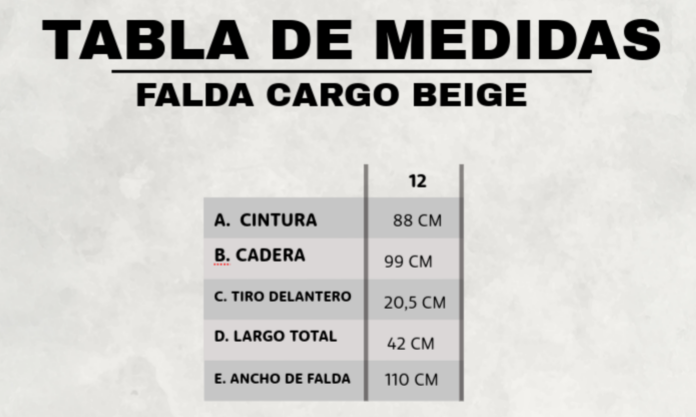 FALDA CARGO BEIGE