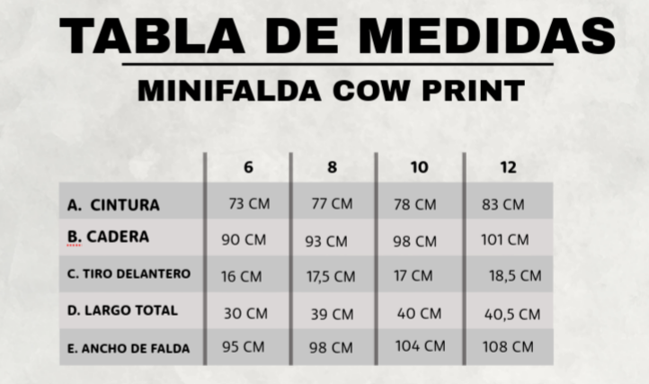 MINIFALDA COW PRINT