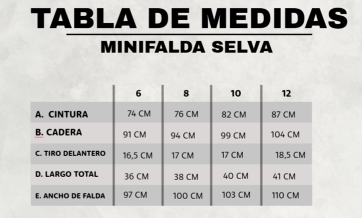 MINIFALDA SELVA