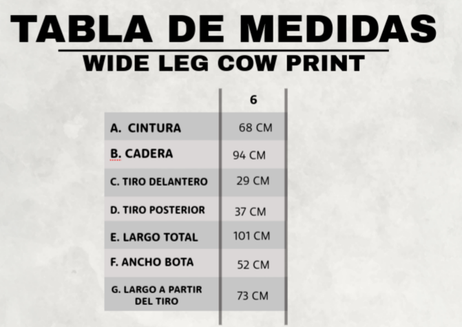 WIDE LEG COW PRINT